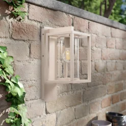 Lucande utendørs vegglampe Ferda, pendel, beige, IP44 Discount