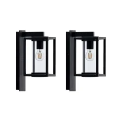 Lucande utendørs vegglampe Ferda, sett med 2, antrasitt, IP44| Vegglamper Utendørs