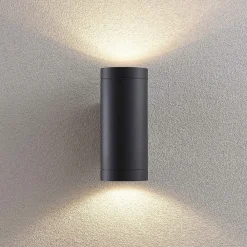 Lucande utendørs vegglampe Thomke, 2 lyskilder, antrasitt, aluminium New