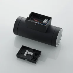 Lucande utendørs vegglampe Thomke, 2 lyskilder, antrasitt, aluminium New