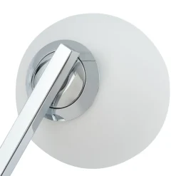 Lucande vegglampe Bidolo, kromfarget, glass, Ø 12 cm, IP44 Best