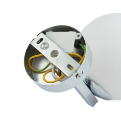 Lucande vegglampe Bidolo, kromfarget, glass, Ø 12 cm, IP44 Best