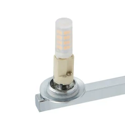 Lucande vegglampe Bidolo, kromfarget, glass, Ø 12 cm, IP44 Best