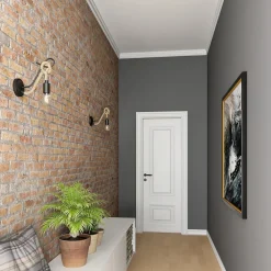 Lucande vegglampe Ropina, svart, hampetau, høyde 25 cm| Design- Og Hotellbelysning|Vegglamper