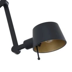 Lucande vegglampe Silka, svart, metall, 9,5 cm høy Online