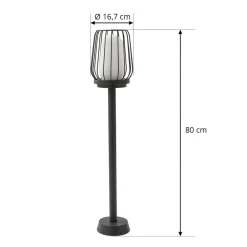 Lucande veilampe Chandan, 80 cm, svart, aluminium| Gatebelysning, Pullert Belysning