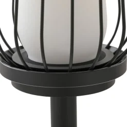 Lucande veilampe Chandan, 80 cm, svart, aluminium| Gatebelysning, Pullert Belysning