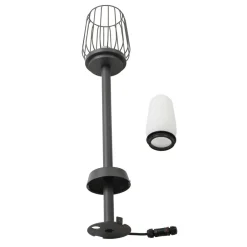 Lucande veilampe Chandan, 80 cm, svart, aluminium| Gatebelysning, Pullert Belysning