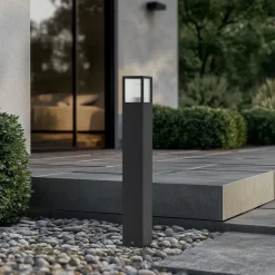 Lucande veilampe Klemens, 90 cm, svart, metall, IP54 Outlet