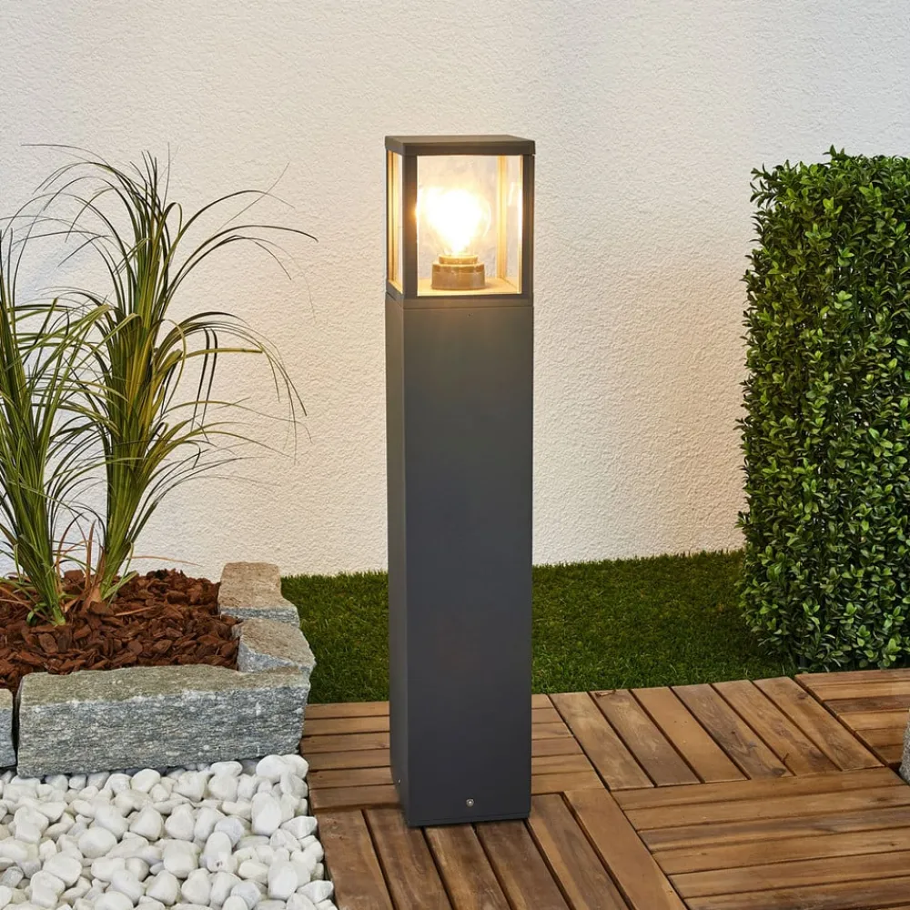 Lucande veilampe Klemens, 65 cm, antrasitt, metall, E27| Gatebelysning, Pullert Belysning