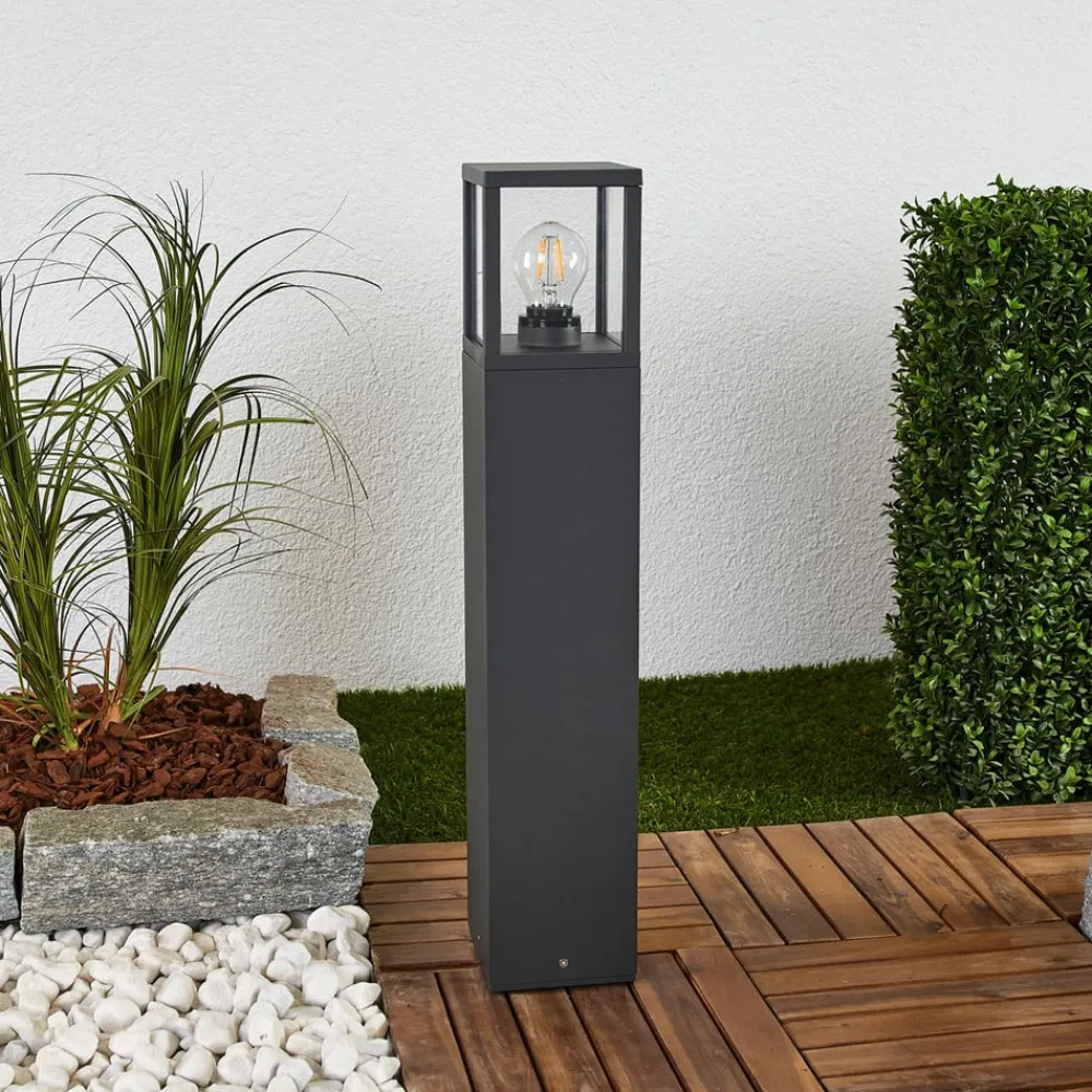 Lucande veilampe Klemens, 65 cm, antrasitt, metall, E27| Gatebelysning, Pullert Belysning