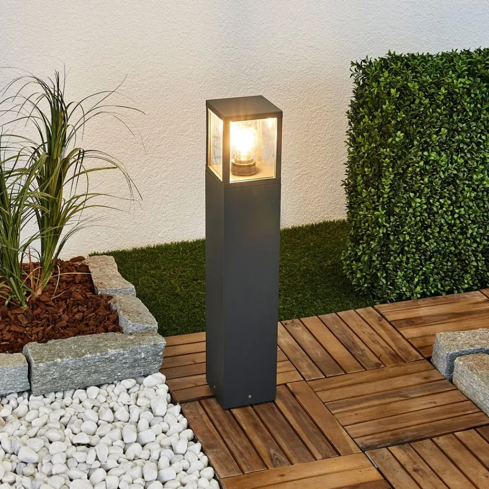 Lucande veilampe Klemens, 65 cm, antrasitt, metall, E27| Gatebelysning, Pullert Belysning