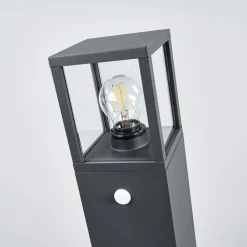 Lucande veilampe Klemens, 65 cm, sensor, antrasitt, E27| Utebelysning Med Sensor|Utebelysning Med Sensor