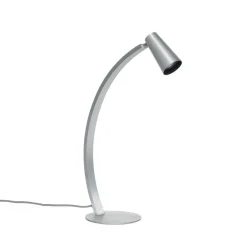 Lucande Velanoris bordlampe, børstet aluminium| Bordlamper
