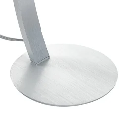 Lucande Velanoris bordlampe, børstet aluminium| Bordlamper
