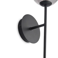 Lucande Wynona vegglampe, 1 lyskilde, svart| Vegglamper