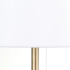 ORION Ludwig bordlampe med USB-port hvit/antikk messing| Bordlamper