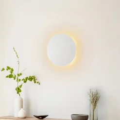 TK Lighting Lunia New vegglampe, hvit, Ø 30 cm| Vegglamper