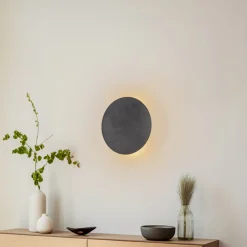 TK Lighting Lunia New vegglampe, svart, Ø 20 cm| Vegglamper