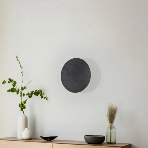 TK Lighting Lunia New vegglampe, svart, Ø 20 cm| Vegglamper