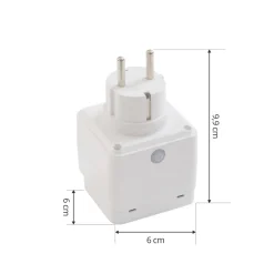 LUUMR Smart Plug Lykka, EU, WiFi, Tuya, innendørs, utendørs, hvit New