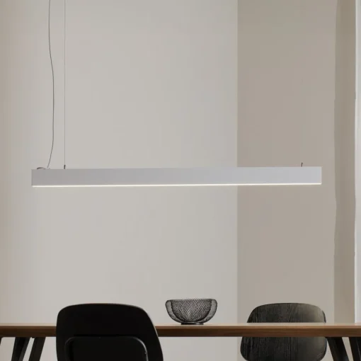 TK Lighting Luxe hengelampe, hvit, lengde 112,5 cm, metall, 4000 K| Pendellamper