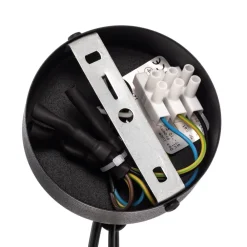 Euluna Lysekrone Ampli, svart/gull, 6 lyskilder Discount