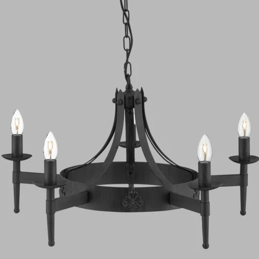 Searchlight Lysekrone Cartwheel II, 5 lyskilder Outlet