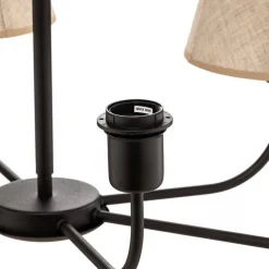 TK Lighting Lysekrone Chicago, lin skjerm med 6 lyskilder| Lysekroner