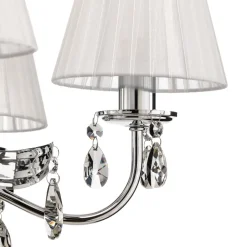 ONLI Lysekrone Jacqueline, 6 lyskilder, hvit