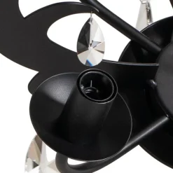 ONLI Lysekrone Jane metall svart 5 lyskilder krystall Clearance