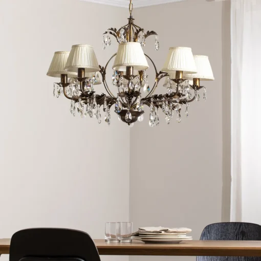 ONLI Lysekrone Karen 8 lyskilder i bronse New