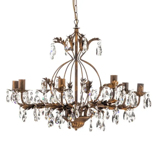 ONLI Lysekrone Karen 8 lyskilder i bronse New