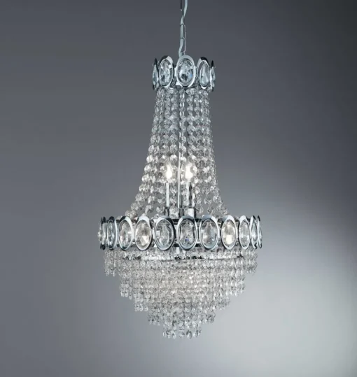 Searchlight Lysekrone Limoges med glassperler| Lysekroner
