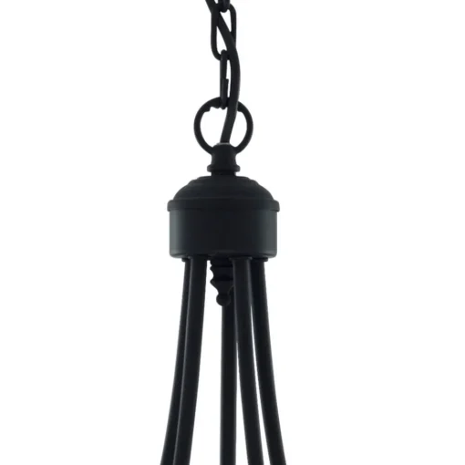 Searchlight Lysekrone Maypole matt-svart, fem lyskilder| Lysekroner