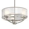 KICHLER Lysekrone Saldana 3 lyskilder tinnbelagt organsa New