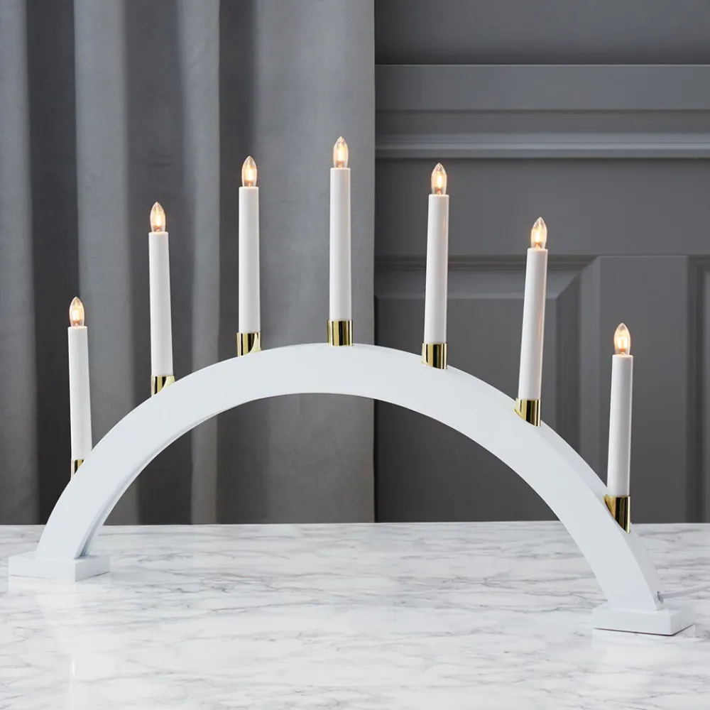 STAR TRADING Lysestake Gillian i hvitt tre Online