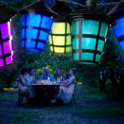 Konstsmide Season Lyslykter, 20 fargerike LED-lykter til utendørs bruk| Dekorasjonsbelysning