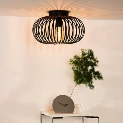 Lucide Manuela taklampe i bur, Ø 40 cm, svart| Taklamper