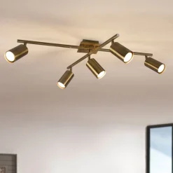 Trio Lighting Marley downlight, antikk messing, 5 lyskilder| Spotter I Tak