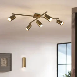 Trio Lighting Marley downlight, antikk messing, 5 lyskilder| Spotter I Tak