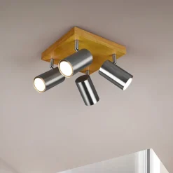 Trio Lighting Marley downlight, matt nikkel, 4 lyskilder Best