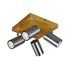 Trio Lighting Marley downlight, matt nikkel, 4 lyskilder Best