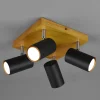 Trio Lighting Marley downlight, matt svart, 4 lyskilder Outlet