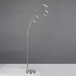 Trio Lighting Marley gulvlampe, nikkel, høyde 200 cm, 5 lyskilder, metall| Gulvlamper