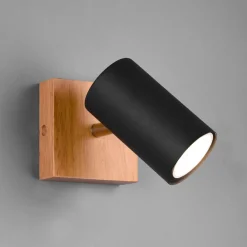 Trio Lighting Marley veggspot, matt svart Hot
