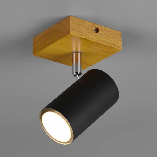 Trio Lighting Marley veggspot, matt svart Hot