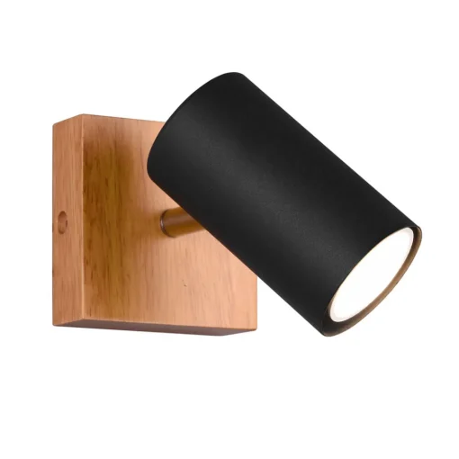 Trio Lighting Marley veggspot, matt svart Hot