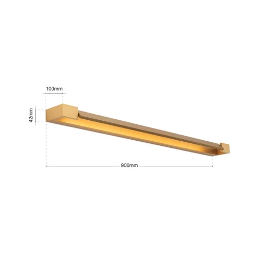 ORION Marylin vegglampe til bad, lengde 90 cm, gull, aluminium Online