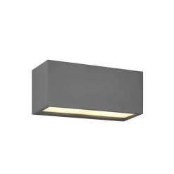 Trio Lighting Mayenne utendørs vegglampe, antrasitt, up- & downlight, kantet Best